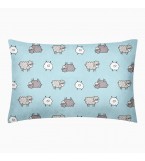 Комплект детского постельного белья SHEEP BLUE /оборот горох на сером/