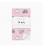 Комплект детского постельного белья SHEEP ROSE /оборот серый горох/