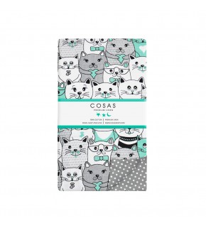 Пододеяльник CATS /оборот серый в горох/