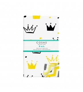 Пододеяльник CROWNS /оборот зигзаг желто-серый/