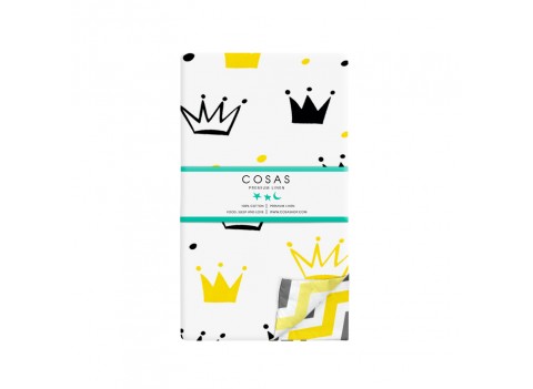 Пододеяльник CROWNS /оборот зигзаг желто-серый/