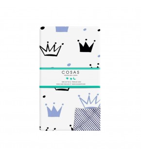 Пододеяльник CROWN BLUE /оборот полоса синяя/