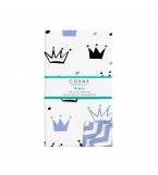 Комплект детского постельного белья CROWN BLUE /оборот зигзаг голубой/