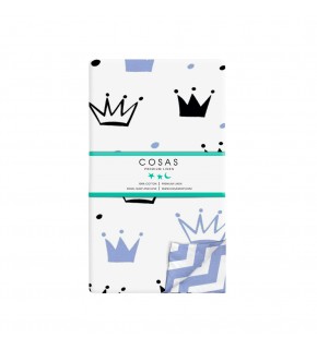 Пододеяльник CROWN BLUE /оборот зигзаг голубой/