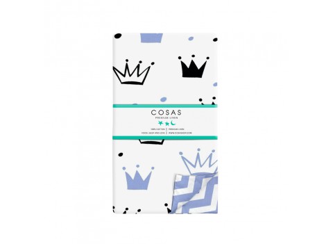 Пододеяльник CROWN BLUE /оборот зигзаг голубой/