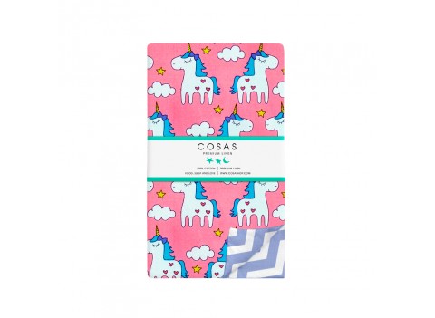 Пододеяльник UNICORN ROSE /оборот зигзаг голубой/