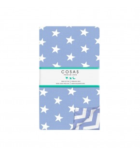 Пододеяльник STARS BLUE /оборот зигзаг голубой/