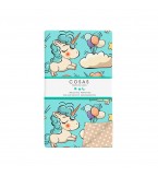 Комплект детского постельного белья UNICORN MINT /оборот горох на бежевом/