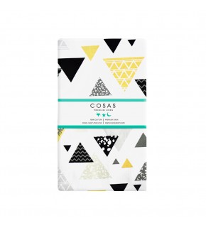 Простынка Треугольники желто-серые COSAS