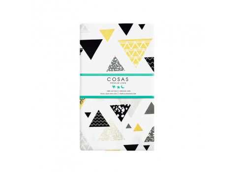 Простынка Треугольники желто-серые COSAS