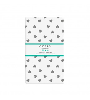 Простынка Сердечки серые COSAS