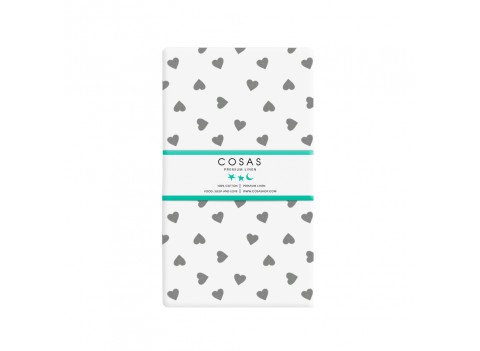Простынка Сердечки серые COSAS
