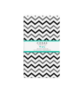 Простынка Зигзаг серо-бело-черный COSAS