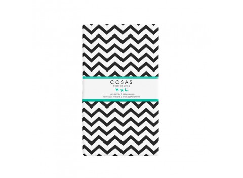 Простынка Зигзаг бело-черный COSAS