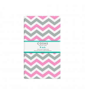 Простынка Зигзаг серо-розовый COSAS