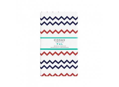 Простынка Зигзаг сине-красный COSAS