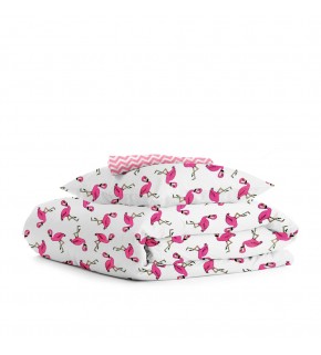 Комплект детского постельного белья FLAMINGO /оборот зигзаг розовый/