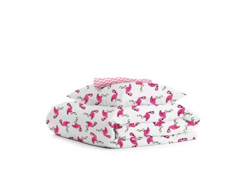 Комплект детского постельного белья FLAMINGO /оборот зигзаг розовый/