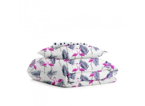 Комплект детского постельного белья FLAMINGO PALM /оборот звезды синие/