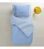 Пододеяльник STARS BLUE /оборот зигзаг голубой/