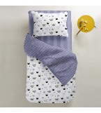 Пододеяльник CROWN BLUE /оборот полоса синяя/