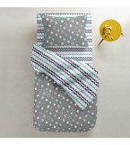 Пододеяльник STARS MINT /оборот зигзаг сине-голубой/