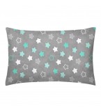 Комплект детского постельного белья STARS MINT /оборот зигзаг сине-голубой/