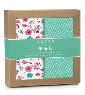 Набор пеленок бязь FLOWERS DROP