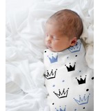Набор пеленок бязь CROWN BLUE & WHITE