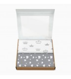 Набор пеленок бязь CROWN LOVE GREY