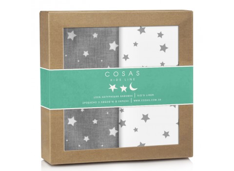 Набор пеленок бязь STARFALLS GREEN & WHITE