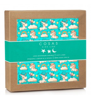 Пеленка фланель UNICORN MINT