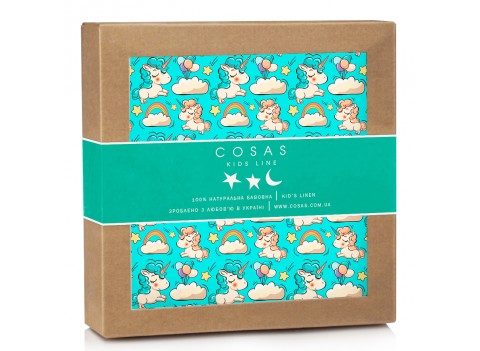 Пеленка фланель UNICORN MINT