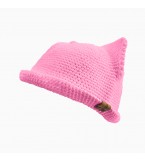 Детская вязаная панамка c ушками CAT