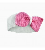 Детская вязаная повязка с бантом BOW